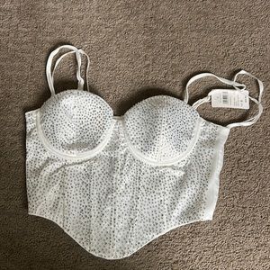 Sparkly white corset